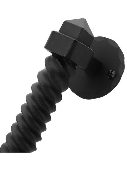 Alternate View 2 of Forged Iron Castile Door Pull with a Lacquered Black Finished Finish