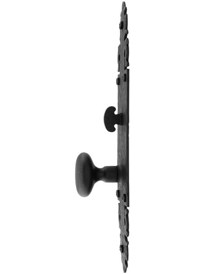 Alternate View of Warwick Long Plate Mortise Entry Set With Black Lacquer Finish