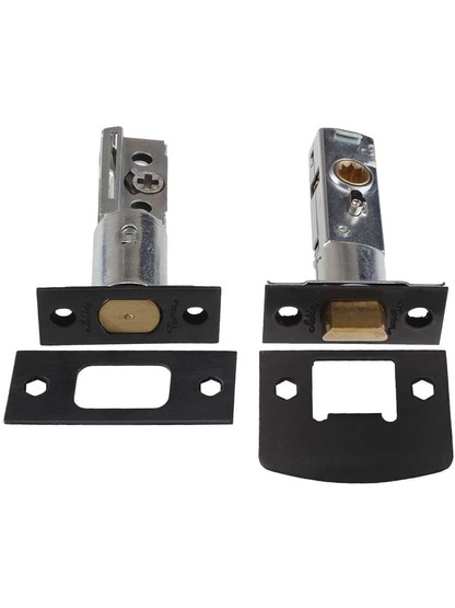 Alternate View of Solid Bronze Rectangular Entry Set with Newport Knobs.