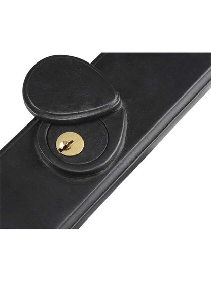 Alternate View 2 of Solid Bronze Rectangular Entry Set with Newport Knobs.