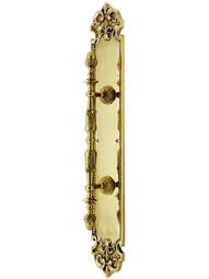 French Baroque Door Pull In Solid, Cast Brass