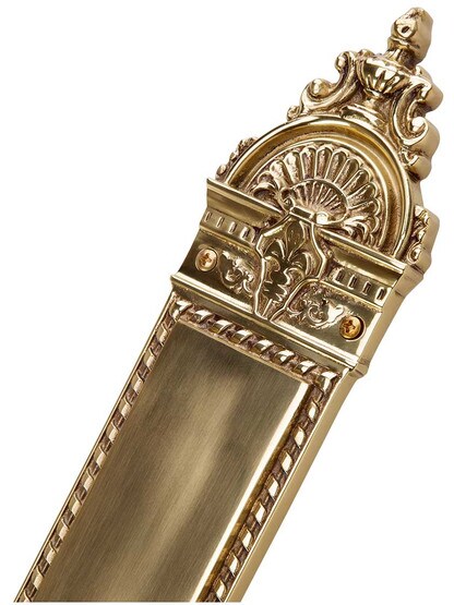Alternate View 2 of Large Blois Pattern Door Pull In Solid, Cast Brass