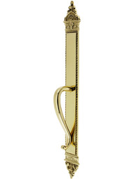 Large Blois Pattern Door Pull In Solid, Cast Brass