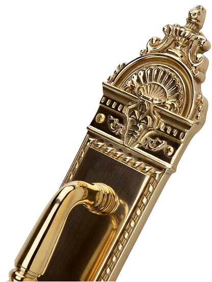 Alternate View 2 of Blois Pattern Door Pull In Solid, Cast Brass