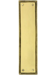 12" Rope Push Plate In Solid Cast Brass