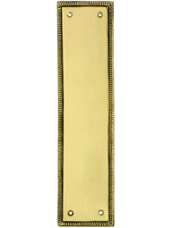12 inch Rope Push Plate In Solid Cast Brass