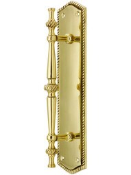 Small Traditional Door Pull With Rope Back Plate