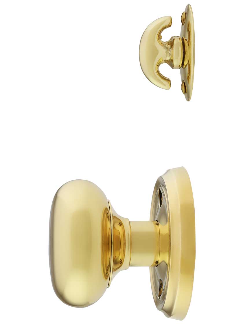 New York Grip Handle Mortise Entry Set With Rosette Interior Set