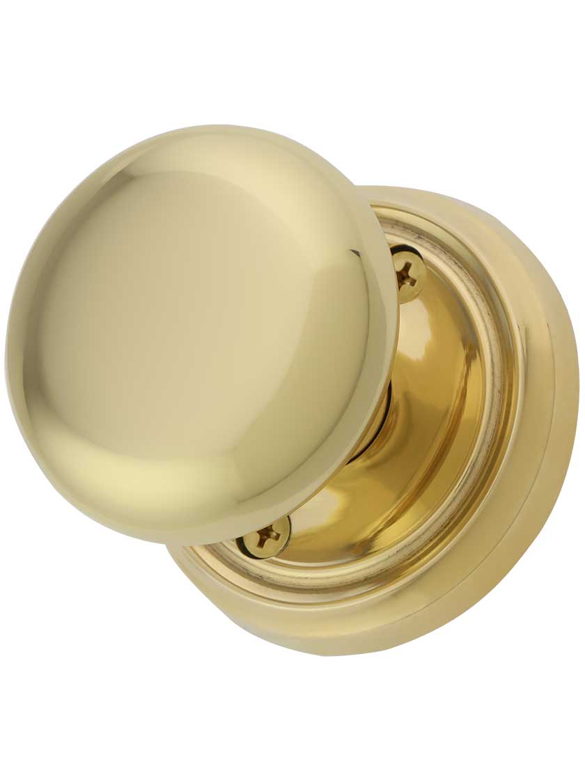 New York Grip Handle Mortise Entry Set With Rosette Interior Set