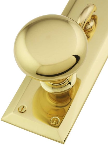 Alternate View 2 of New York Small Plate Mortise Entry Set With Rosette Interior.
