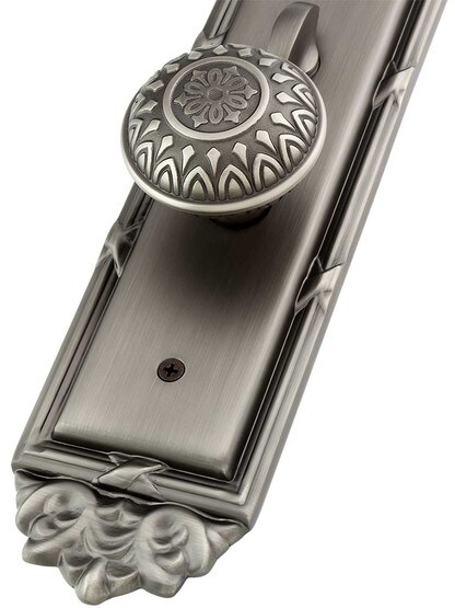 Alternate View 4 of Versailles Style F20 Function Mortise Handleset With Choice Of Interior Knob Or Lever