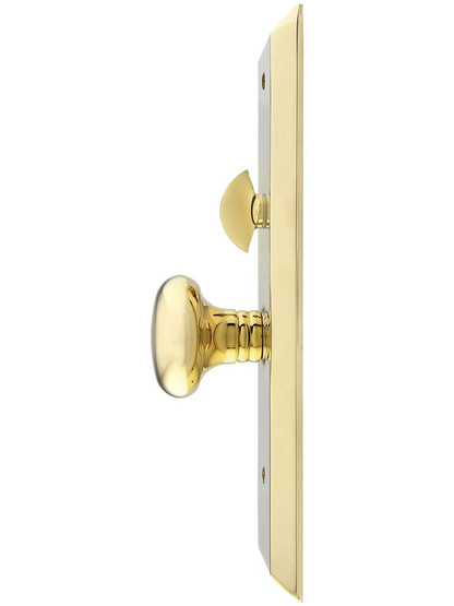 Alternate View of Harrison Rectangular Thumb-Latch Mortise Entry Set with Choice of Interior Knob.
