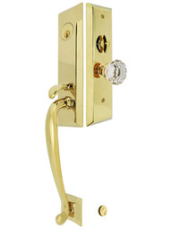 Harrison Rectangular Thumb-Latch Mortise Entry Set with Choice of Interior Knob