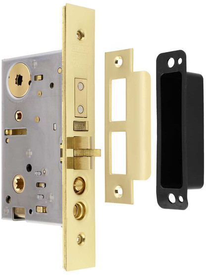 Alternate View 7 of Middleton Rectangular Thumb-Latch Mortise Entry Set with Choice of Interior Knob.