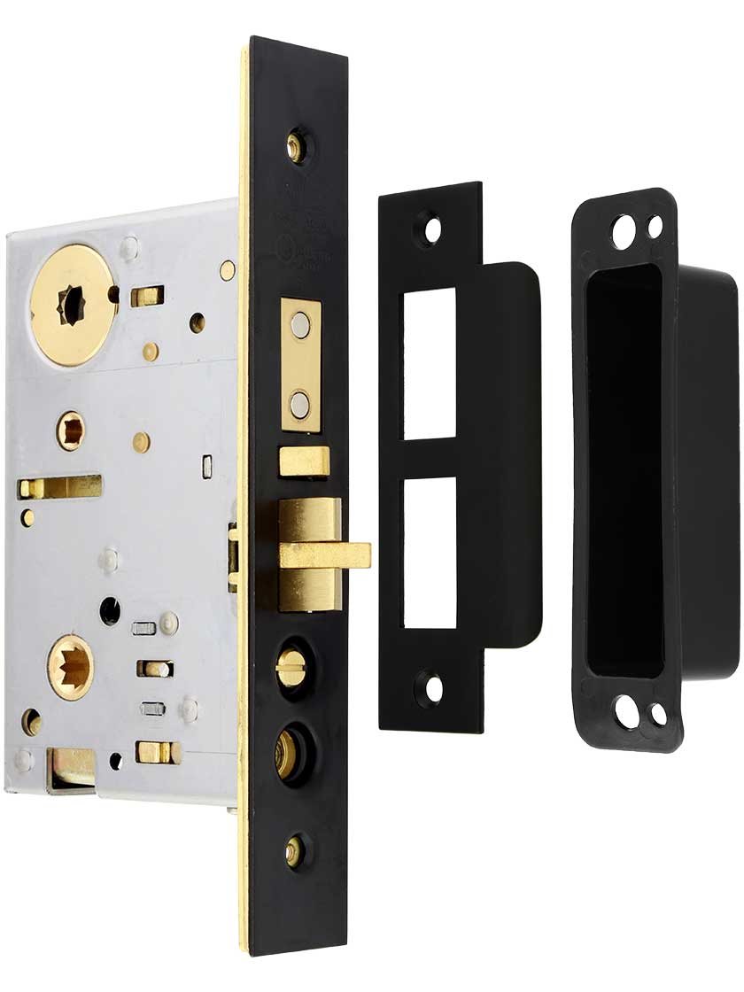 Manhattan Mortise Lock Entry Set with Waverly Knobs House of Antique