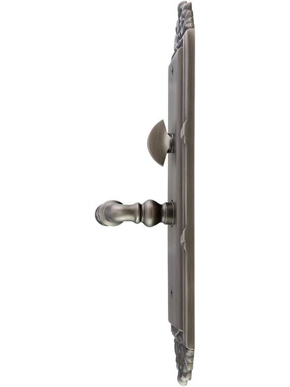 Alternate View of Regency F20 Function Mortise Lock Entryset with Ribbon and Reed Levers.