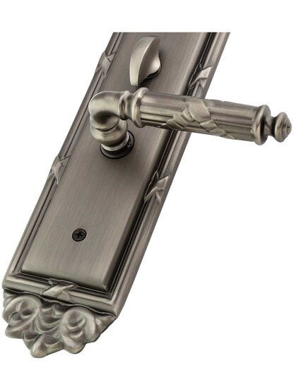 Alternate View 2 of Regency F20 Function Mortise Lock Entryset with Ribbon and Reed Levers.