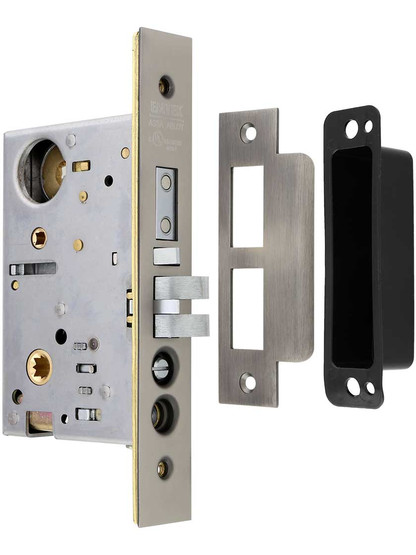 Alternate View 3 of Regency F20 Function Mortise Lock Entryset with Ribbon and Reed Levers.