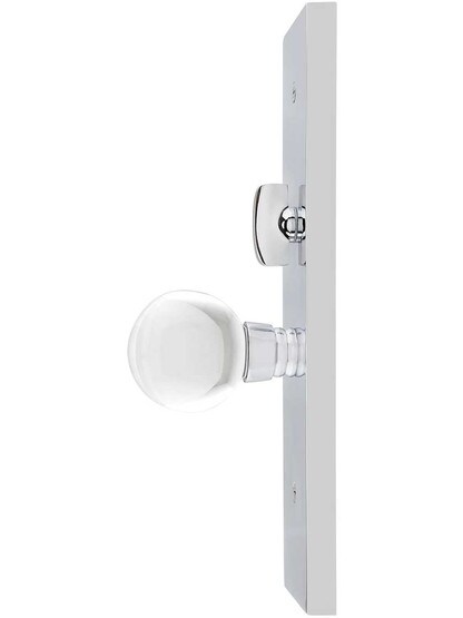 Alternate View of Mormont Mortise Entry Set with Bristol Crystal-Glass Knobs.