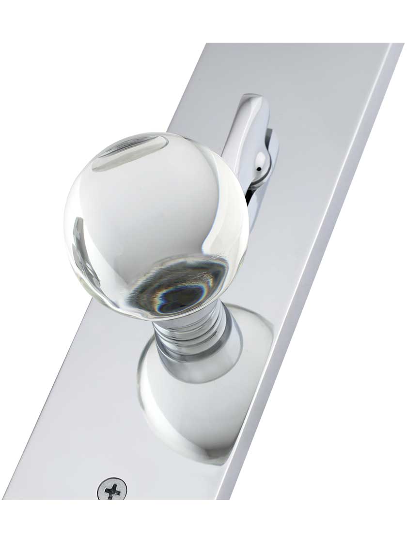 Mormont Mortise Entry Set with Bristol CrystalGlass Knobs House of