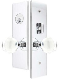 Mormont Mortise Entry Set with Bristol Crystal-Glass Knobs