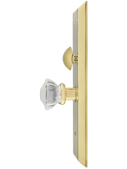 Alternate View of Harrison Mortise Entry Set with Astoria Crystal-Glass Knobs.