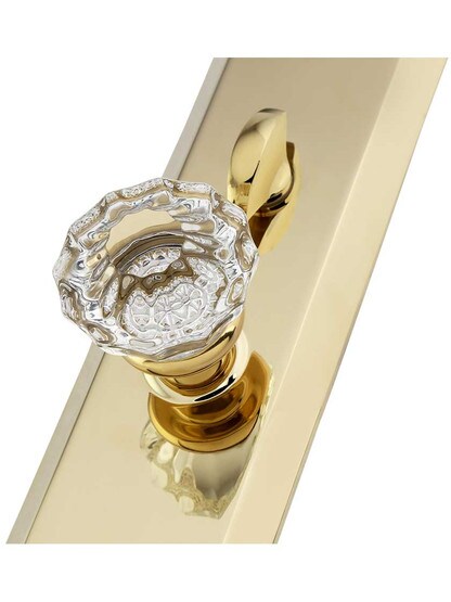 Alternate View 2 of Harrison Mortise Entry Set with Astoria Crystal-Glass Knobs.
