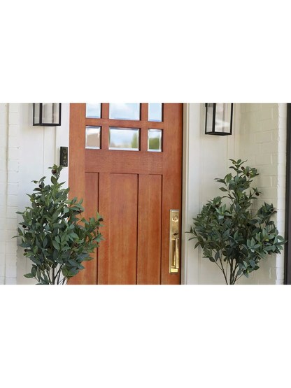 Melrose Tubular Handleset with Choice of Interior Knob or Lever