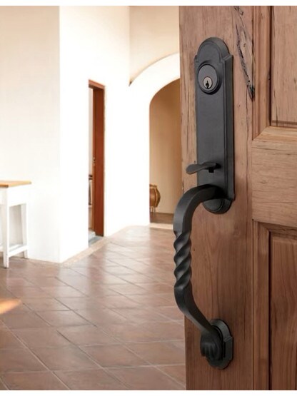 San Carlos Grip Wrought Steel Tubular Handleset