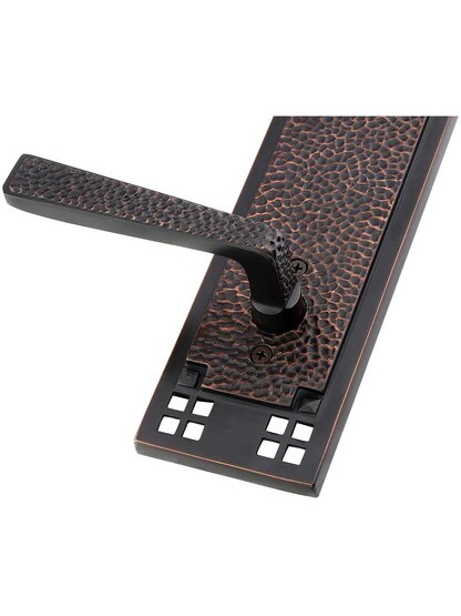 Alternate View 4 of Arts and Crafts Long-Plate Entry Door Set with Choice of Interior Knob or Lever.