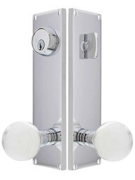Modern Rectangular Entry Set with Bristol Knobs.