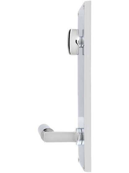 Alternate View of Modern Rectangular Entry Set with Hercules Levers.