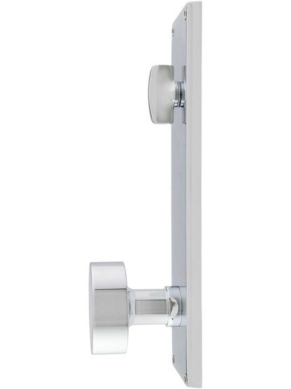 Alternate View of Modern Rectangular Entry Set with Disc Knobs.