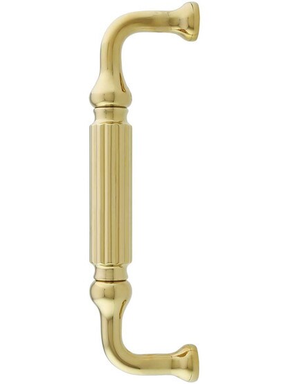 Alternate View of 8 inch on Center Fluted Pull In Solid, Cast Brass
