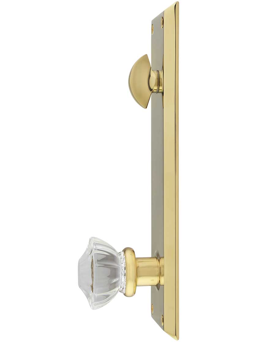 Quincy Entry Set with Astoria Crystal Glass Knobs