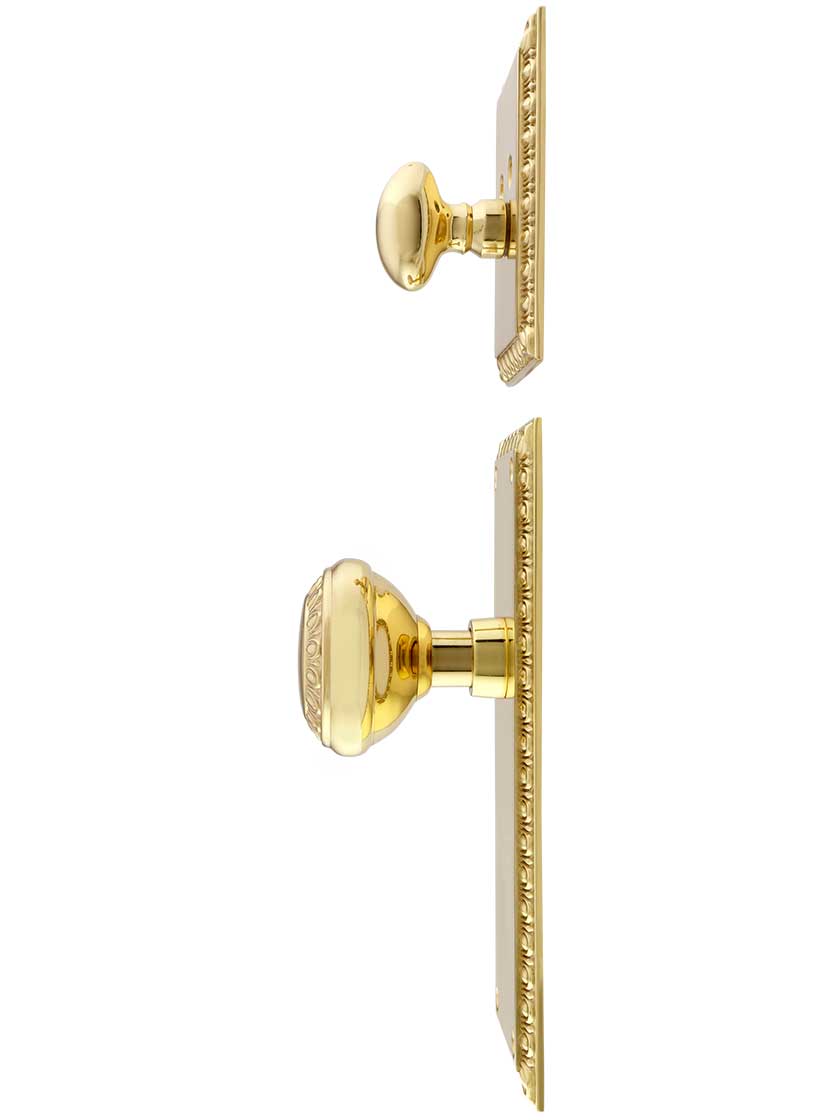 Alternate View of Ovolo Entry Door Set, Keyed Alike with Matching Knobs.