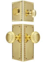 Ovolo Entry Door Set, Keyed Alike with Matching Knobs.