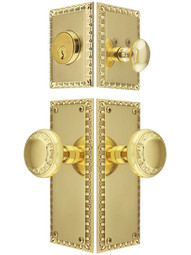 Ovolo Entry Door Set, Keyed Alike with Matching Knobs.