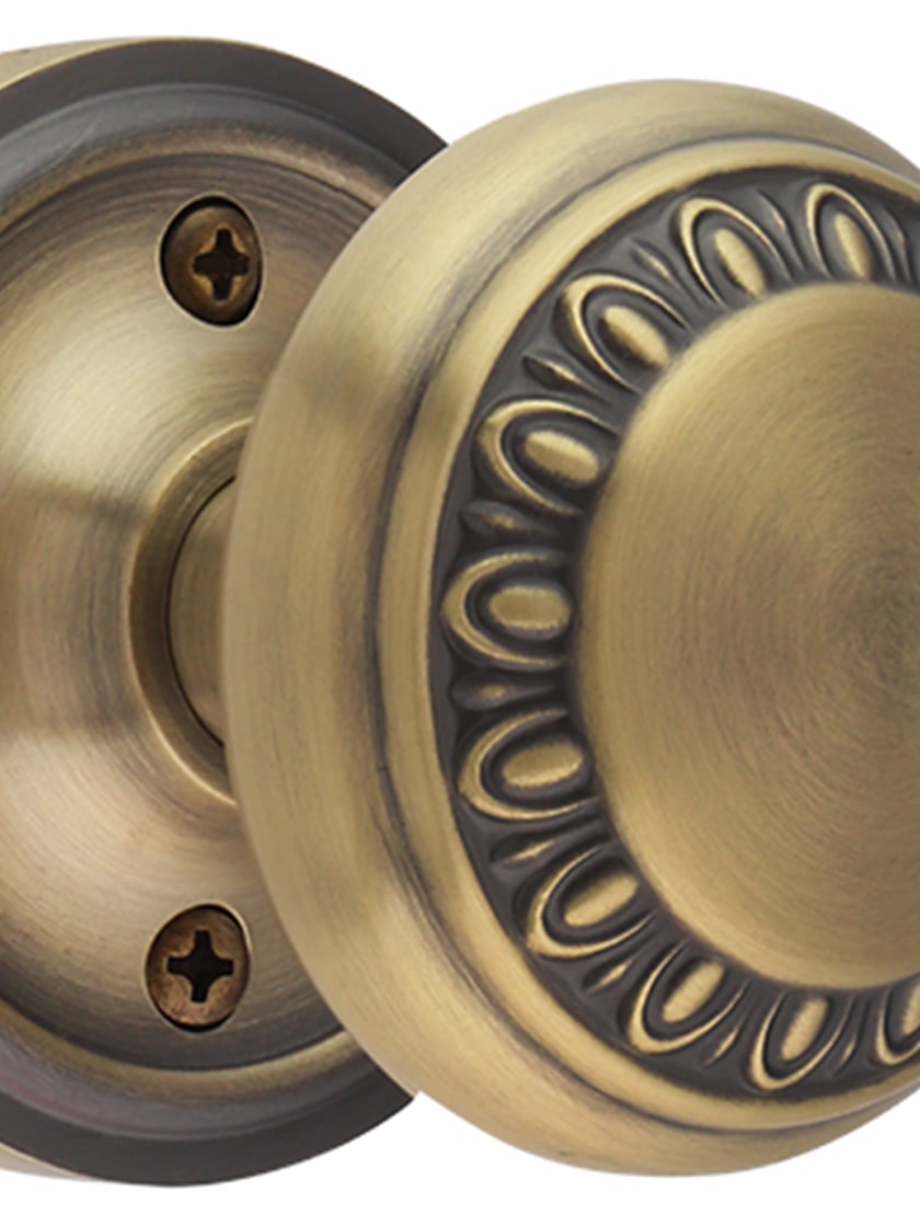 Classic Rosette Entry Set with Ovolo Knobs | House of Antique Hardware