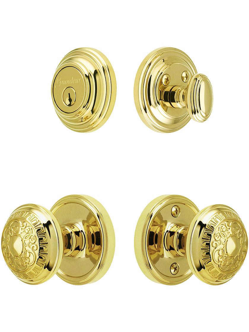 Grandeur Entry Door Set With Windsor Knobs House of