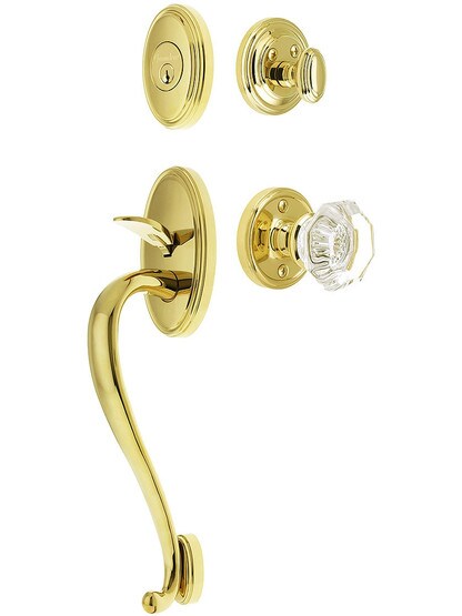 Grandeur "Georgetown" Thumblatch Entry Set With Georgetown Rosette Interior