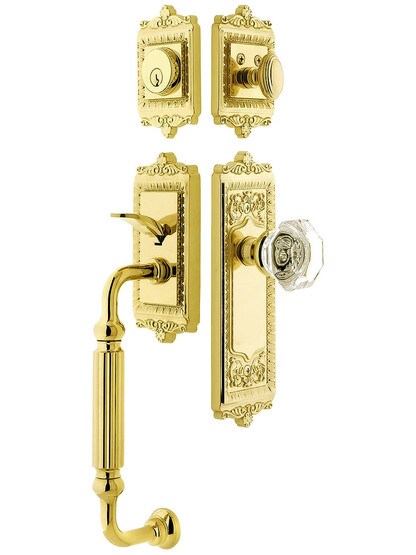 Grandeur "Windsor" Thumblatch Entry Set With Windsor Interior Plate