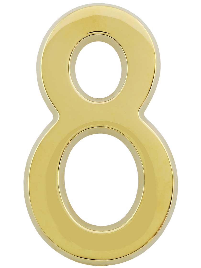 Solid-Brass House Numbers - 6" Height