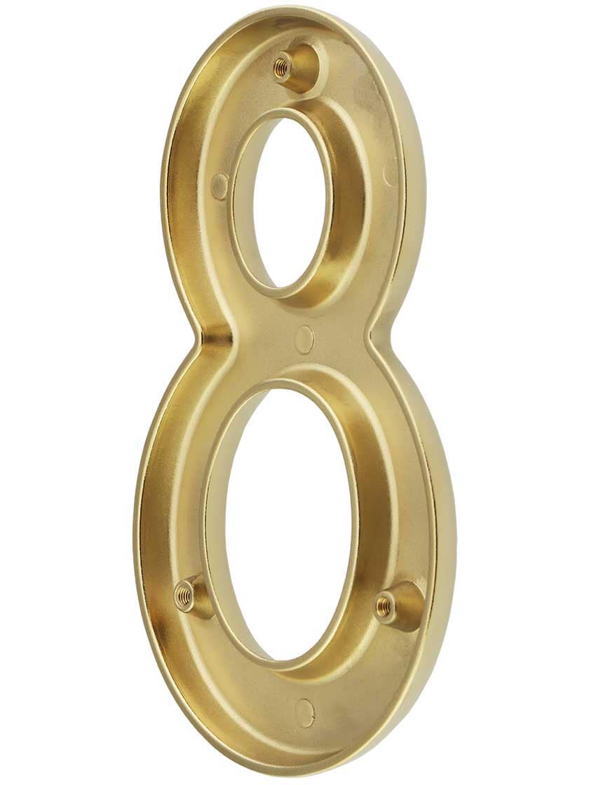 Antique Victorian Solid Brass Numerals #5 