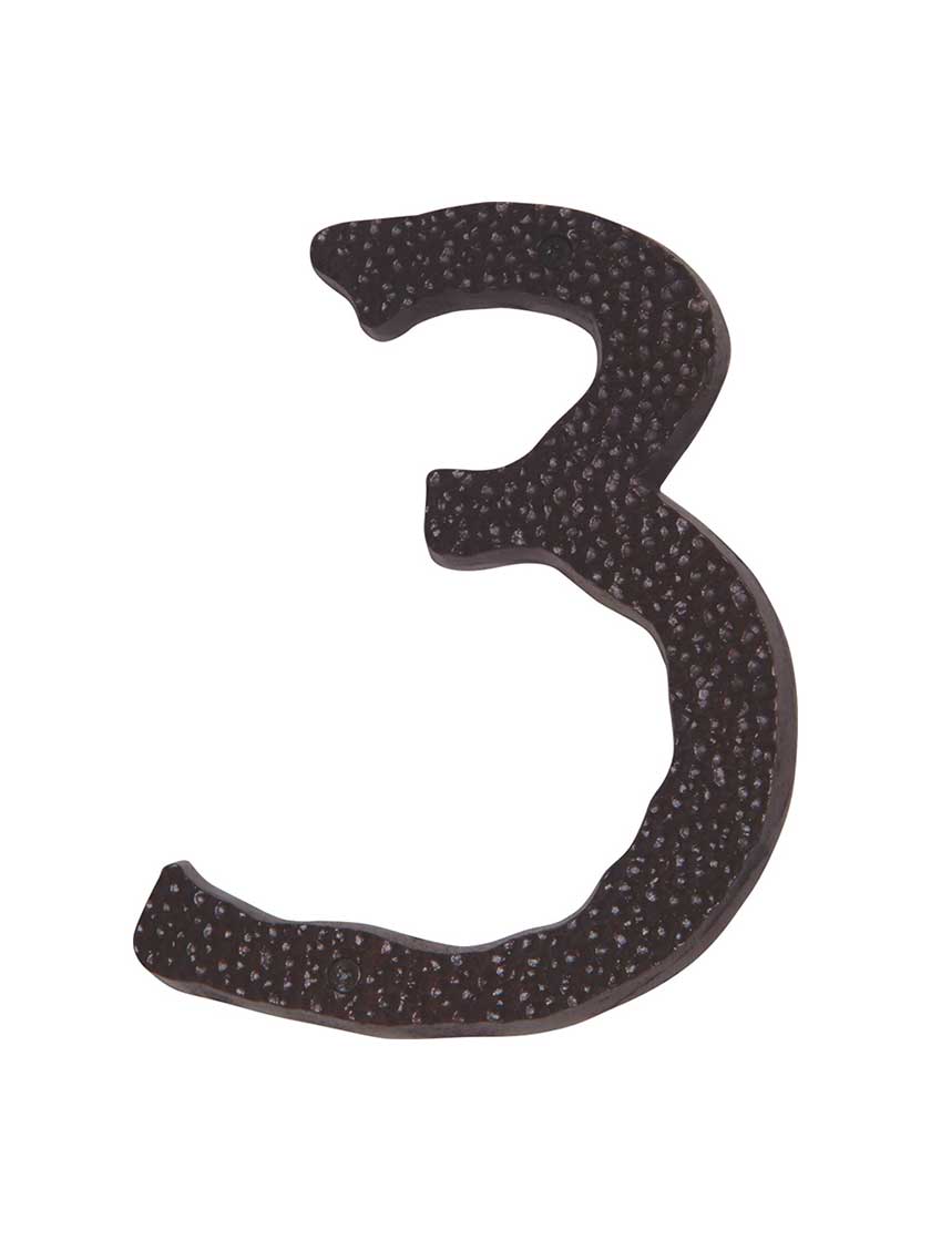 Hammered Surface House Numbers - 5 1/2" Height