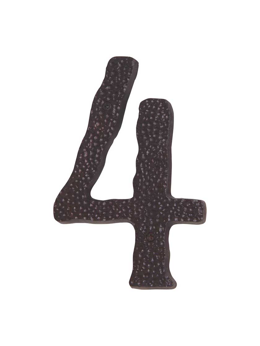 Alternate View 5 of Hammered Surface House Numbers - 5 1/2 inch Height.