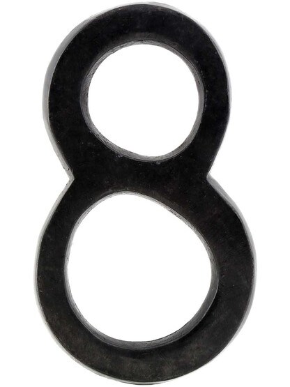 Alternate View of Solid-Bronze Traditional House Numbers - 6 inch Height.