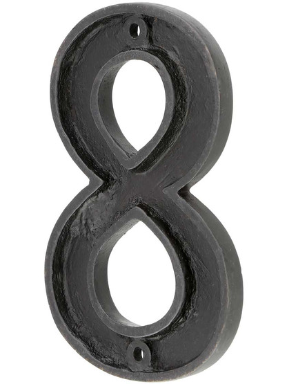 Alternate View 2 of Solid-Bronze Schoolhouse Numbers - 4 inch Height.