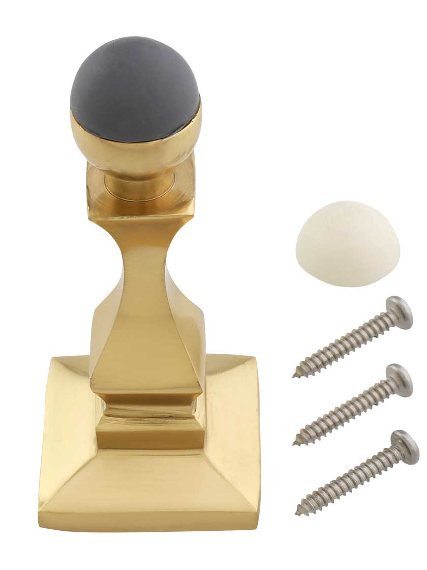 3 1/2" TraditionalStyle Baseboard Door Stop with Rubber Bumper House