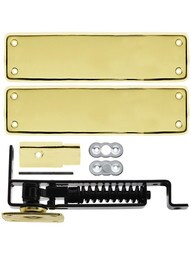 Heavy Duty Swinging Door Floor Hinge With Solid Brass Cover Plates